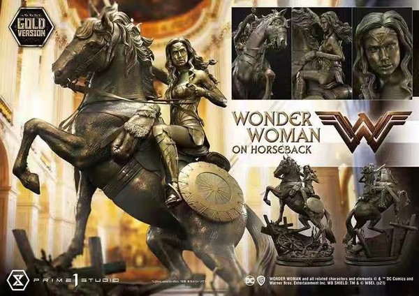Wonder Woman (On Horseback, Gold), Wonder Woman (2017), Prime 1 Studio, Pre-Painted, 1/3